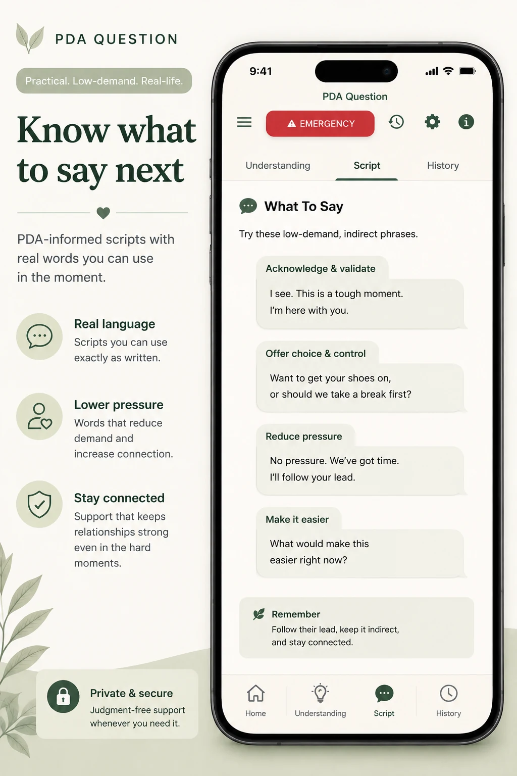 PDA Question Script App Store artwork